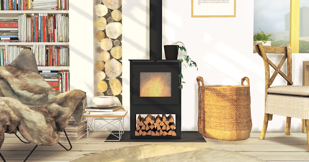 Sims 4 CC's The Best The Morsø Wood Burning Stove by MXIMS