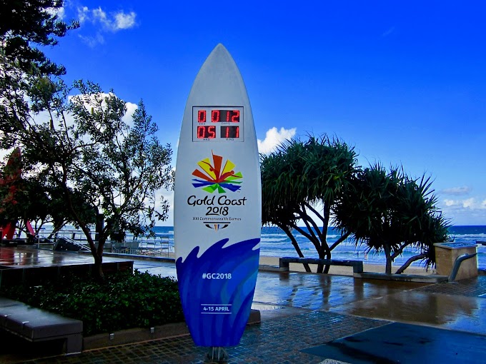 Commonwealth Games Surfboard Countdown Clock Photos