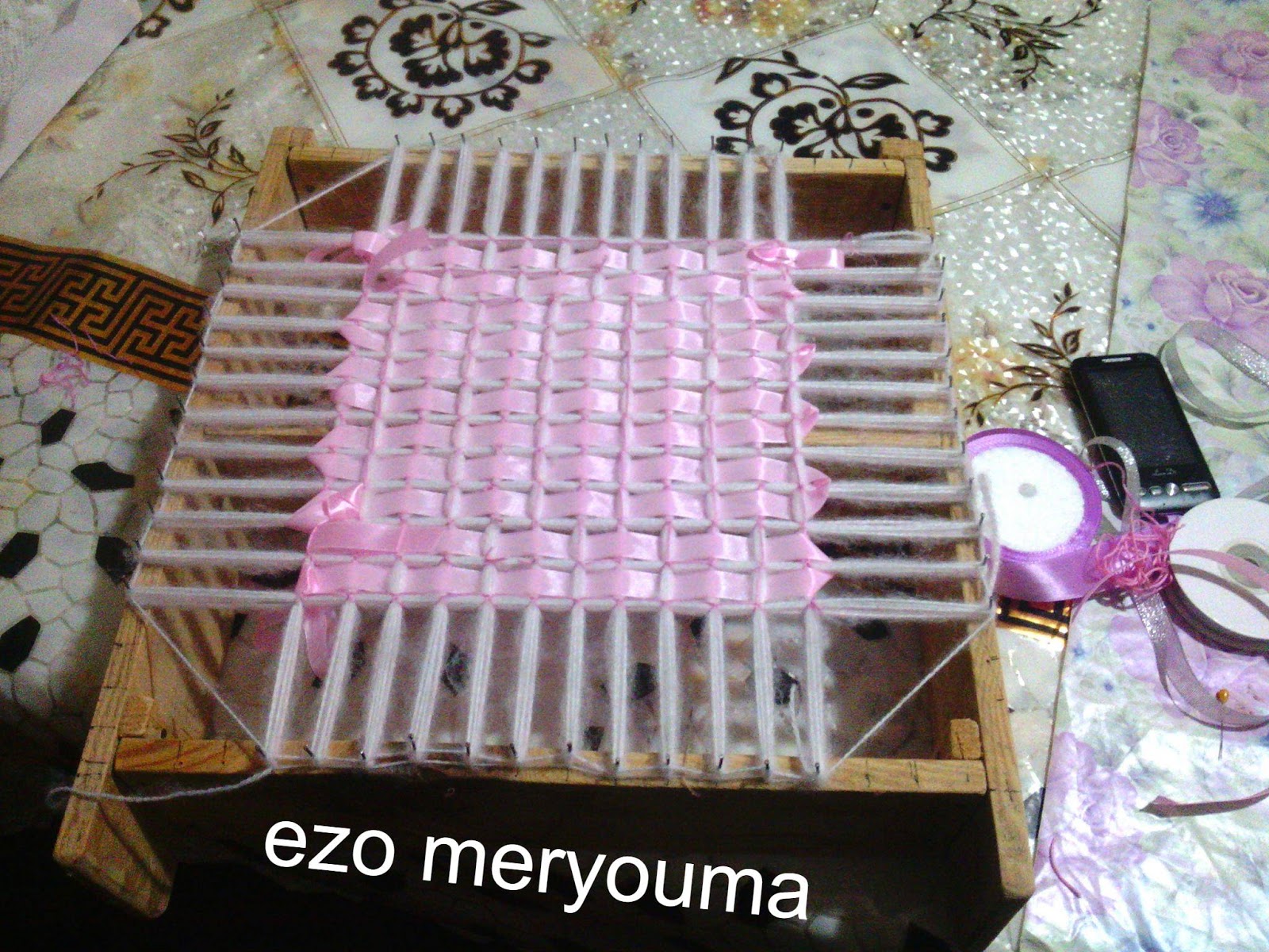 مفرش النول بالصوف بدون غراء How to make loom board pom pom blanket