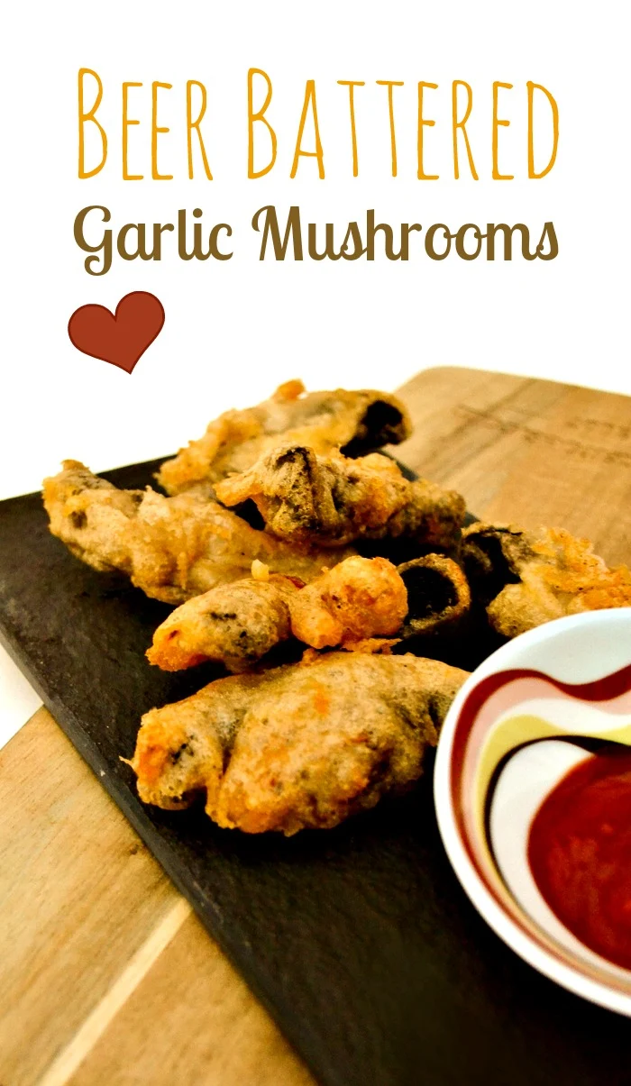 An easy recipe for beer battered garlic mushrooms. These are made in minutes and utterly delicious. Suitable for vegetarians and vegans.