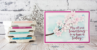 Colourful Season Cherry Blossom Card.  Buy these Stampin' Up! UK goodies here at www.bekka.stampinup.net