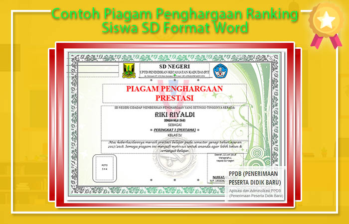 Contoh Piagam Penghargaan