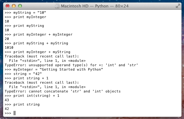 Getting Started with Python: Lesson 2 - Integers and Functions