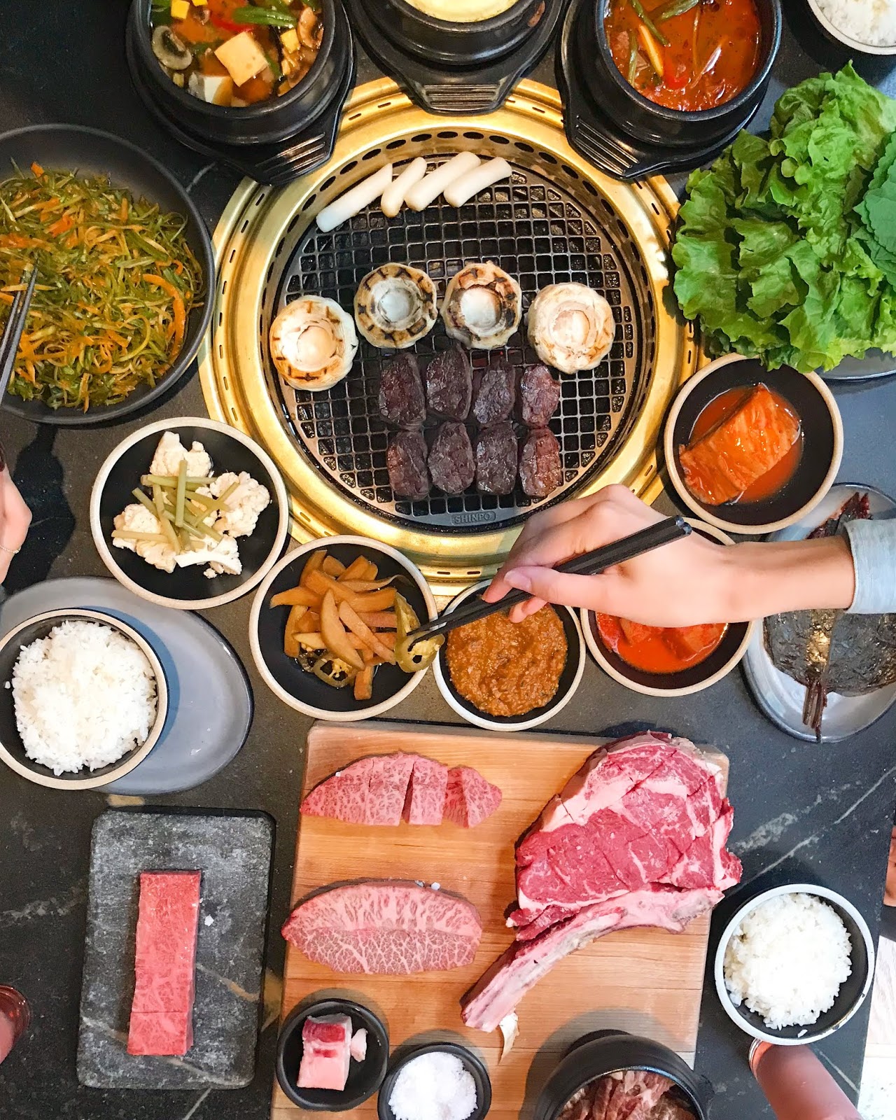 A5 Wagyu KBBQ? Yes please! Cote Steakhouse NY It's Borderline Genius