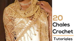 Chales Triangulares para tejer a crochet / 20 tutoriales