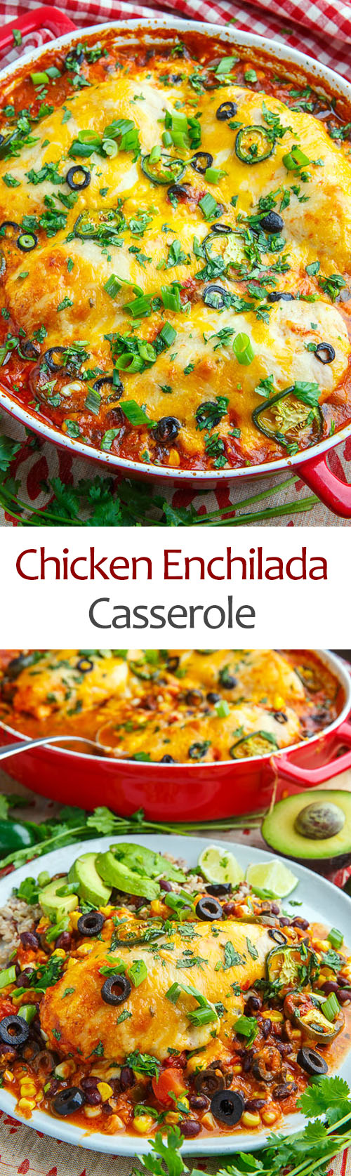 Baked Chicken Enchilada Casserole Recipe on Closet Cooking