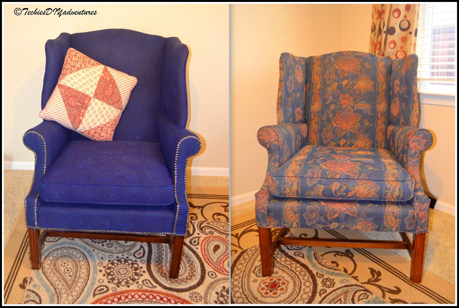 Painted Fabric Upholstered Chair