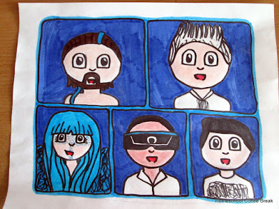 Pentatonix fan art on the Virtual Refrigerator Blog Hop - an art link-up hosted by Homeschool Coffee Break @ kympossibleblog.blogspot.com