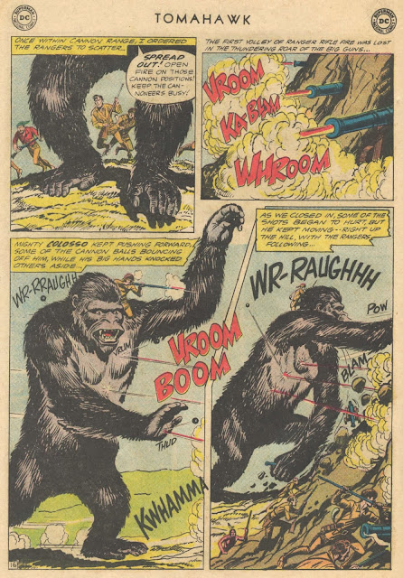 Tomahawk 86 page with gorilla King Colosso, sound effect Kwhamma