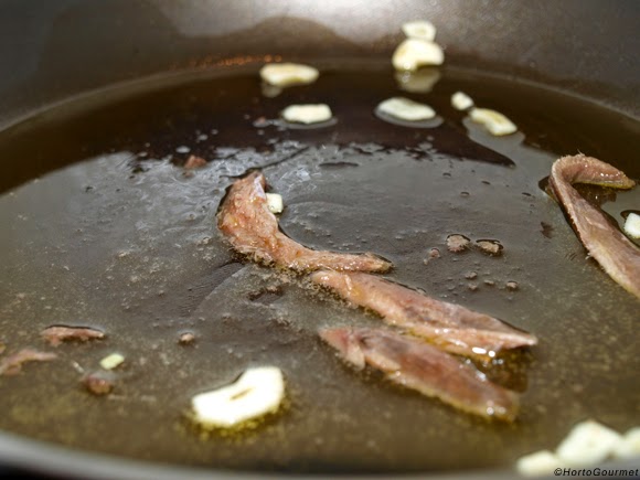 Anchoas y ajo HortoGourmet
