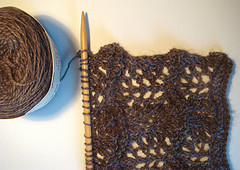 'starting my qiviut lace scarf' by andreakw on Flickr