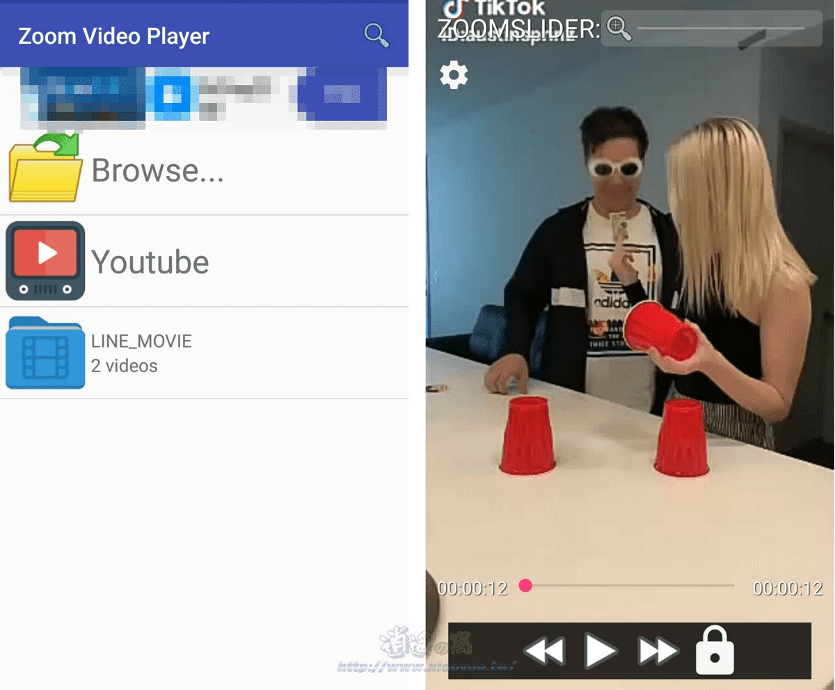 手機看影片不想錯過細節!Zoom Video Player 變焦放大影片