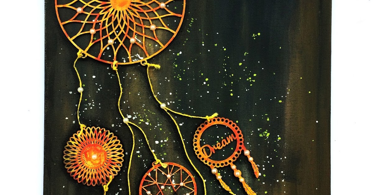 Mixed Media Dream Catcher on Canvas + Video Tutorial! Papericious