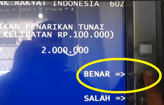 Memasukan PIN 6 Digit Untuk Tarik Tunai 6 Step Kedua Tarik Uang Tunai Melalui ATM BRI 6