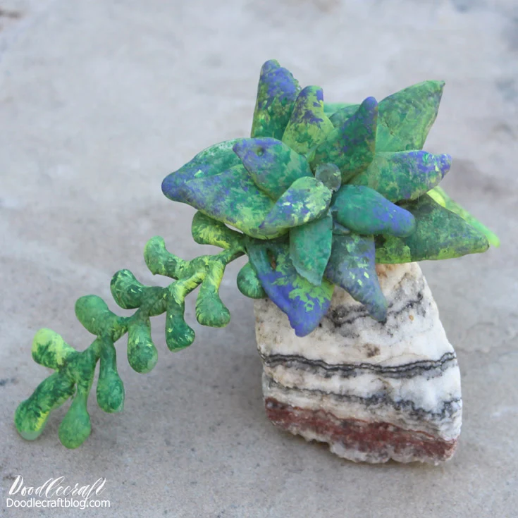Hot glue to the rescue!  Hot glue crafts are quick and awesome, make a succulent planter in just a few minutes.