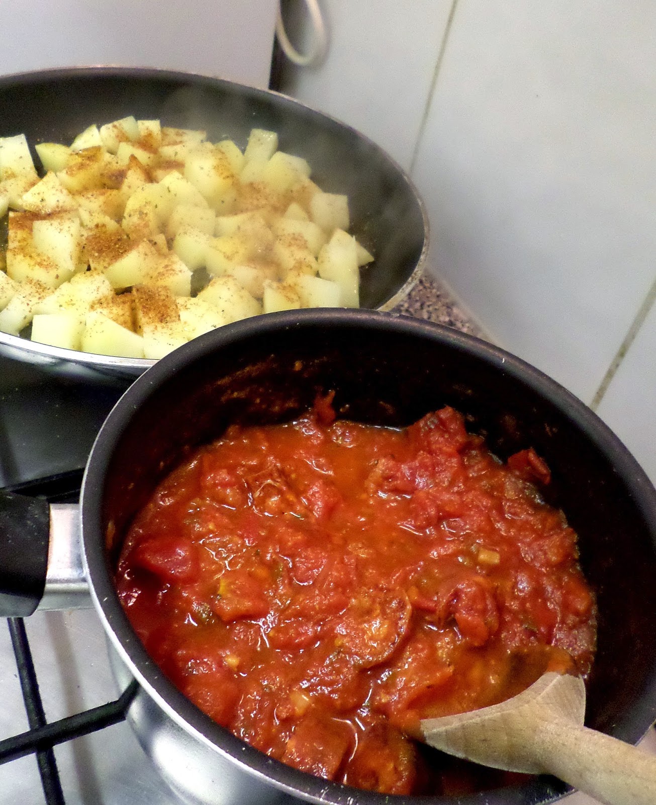 Eat Rainbow Love Patatas bravas with chorizo