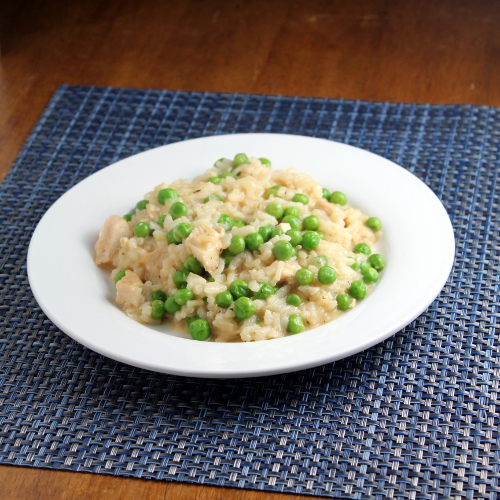 Kitchen Trial and Error risotto with peas & chicken
