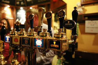 Serving draught beers by taps