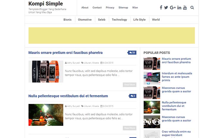 Free Blogger Template - Kompi Simple Free Blogger Template - Kompi Simple