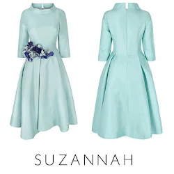 Sophie, Countess of Wessex Style - SUZANNAH Silk Dress SOPHIE HABSBURG Clutch Bag