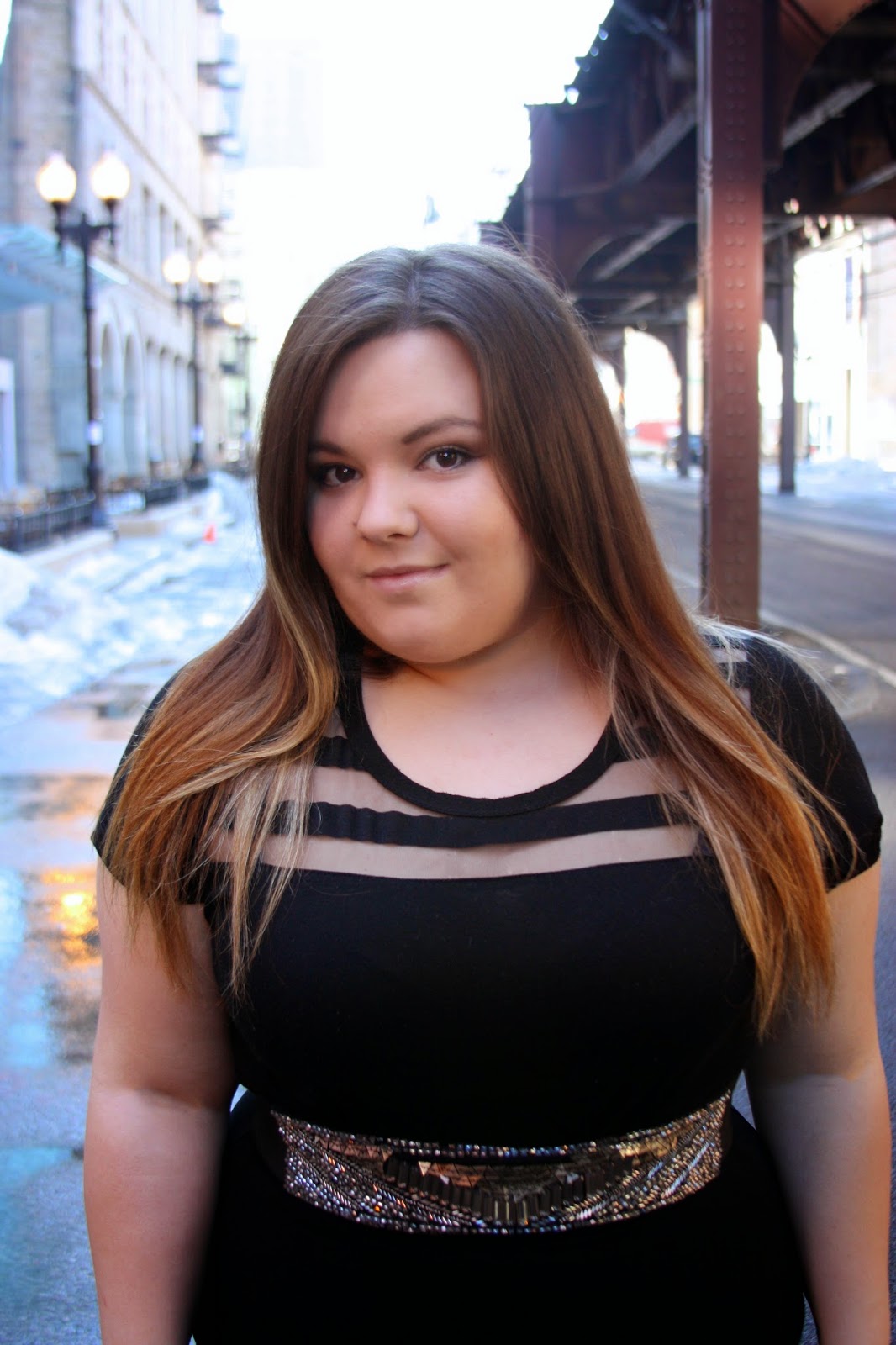 how to wear a belt, curvy fashionista, bbw, natalie craig, natalie in the city, chicago, plus size fashion blogger, curves, body positivity, fat acceptance movement, kim kardashian, ankle boots, Urban Outfitters,  ootd, outfit of the day, pencil skirt, long pencil skirt
