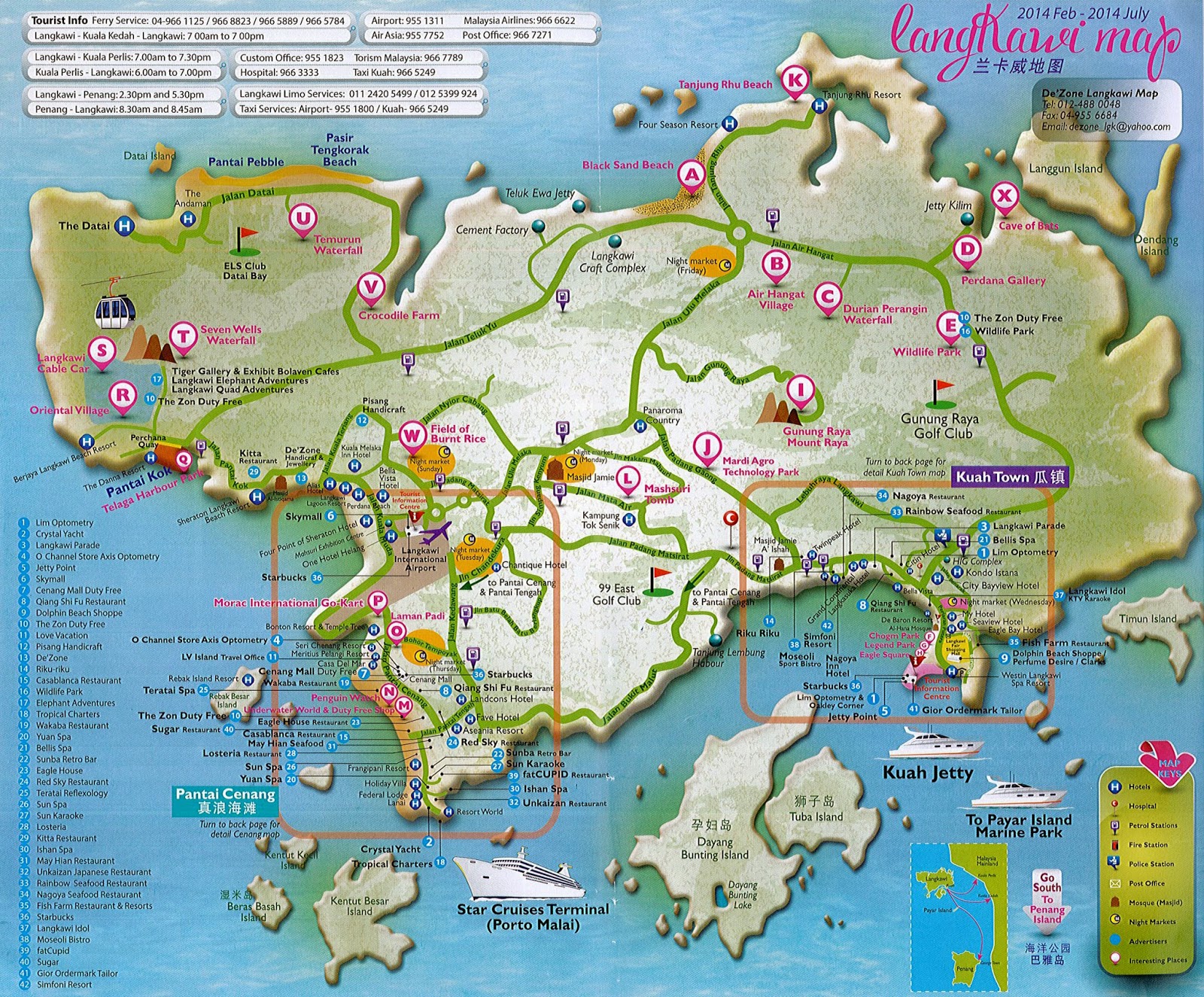 Langkawi Tourist Attractions Map Tourist Destination in the world