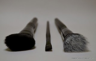 e.l.f. Studio Angled Blush Brush, Flat Eyeliner Brush, and Small Stipple Brush 
