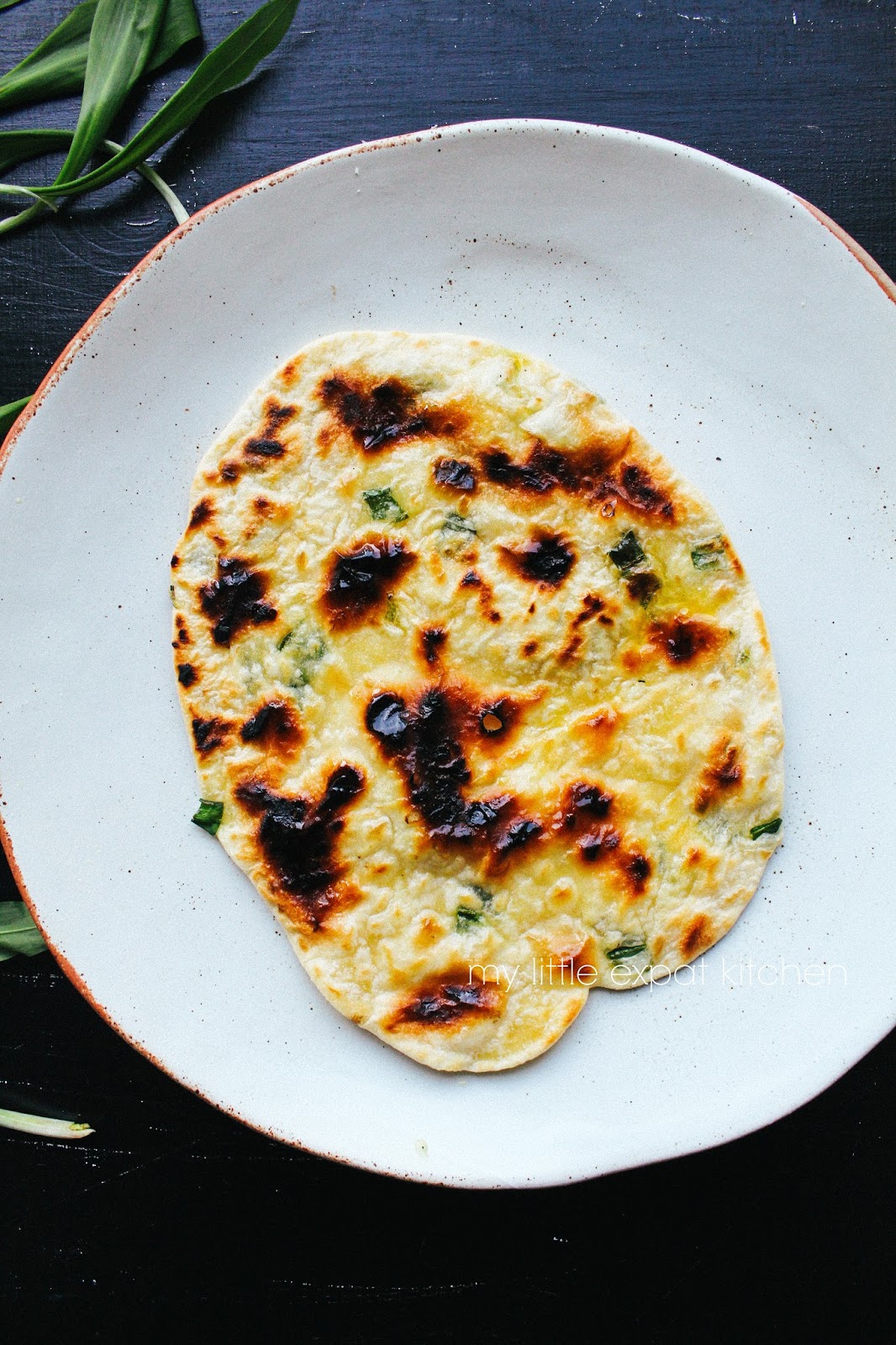 My Little Expat Kitchen Wild garlic flaky flatbreads