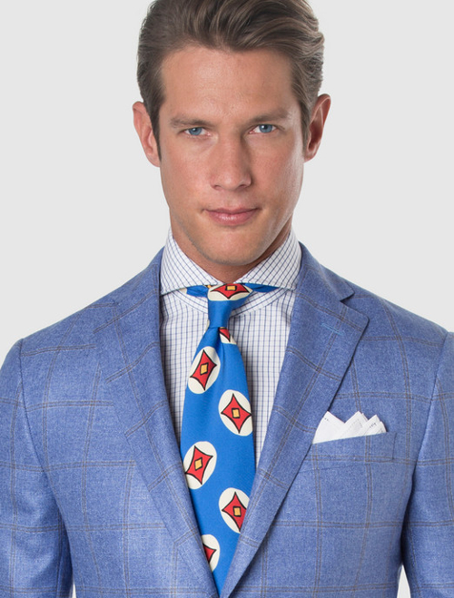 THOMAS PINK/PINK Tie, Cravat Woven Silk, Excellent Necktie Luxury Made in  France