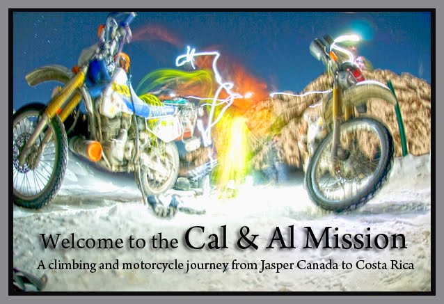 Cal & Al Mission on motorbikes... A journey from Jasper Canada to Costa Rica
