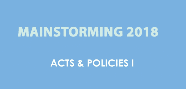 Act and Polices - I