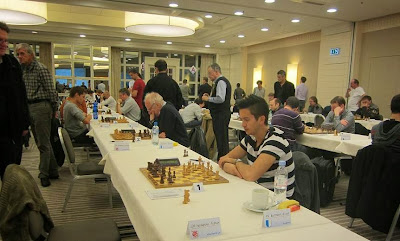 Sala de juego del Campeonato suizo absoluto de ajedrez por equipos