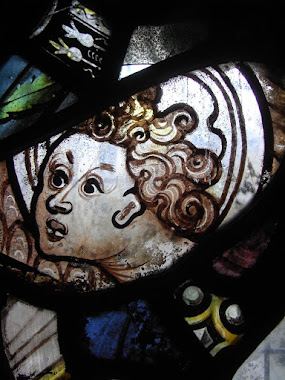 Small fragment of stained glass, Lady Chapel, St Marys Church, Nottingham