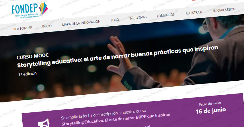 FONDEP organiza curso gratuito de Storytelling Educativo para docentes - www.fondep.gob.pe FONDEP organiza curso gratuito de Storytelling Educativo para docentes - www.fondep.gob.pe