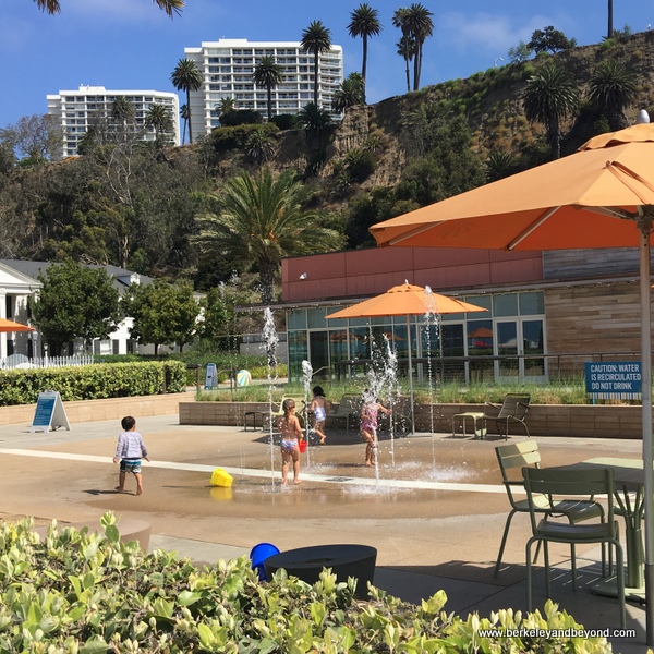 splash pad at Annenberg Community Beach House in Santa Monica, California splash pad at Annenberg Community Beach House in Santa Monica, California