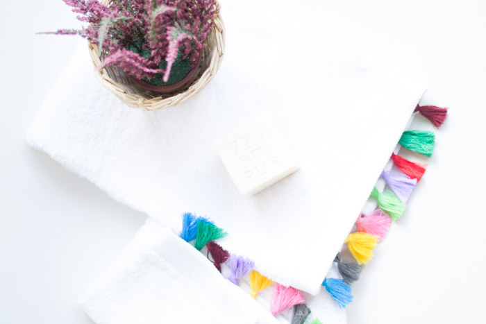 Toallas con mini flecos diy