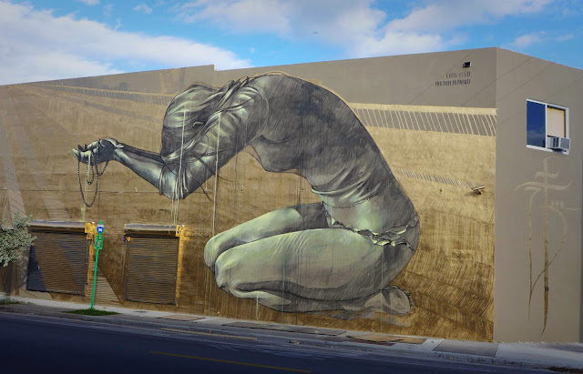 "Multum In Parvo" New Street Art Piece by Faith47 For Women On The Walls in Wynwood, Miami. 1