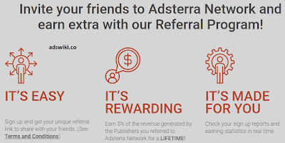 adsterra.com refer and earn program commission