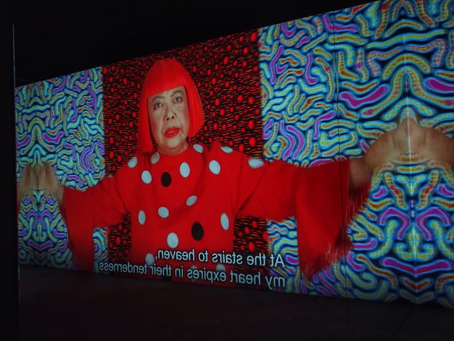 A snippet of the Kusama Video in Still Photography, Manhattan Suicide Addiction, 2013