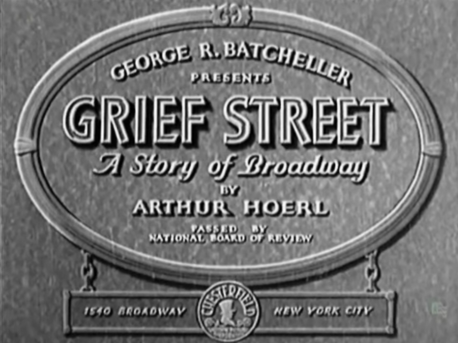Quota Quickie a Movie Review blog Grief Street (1931)