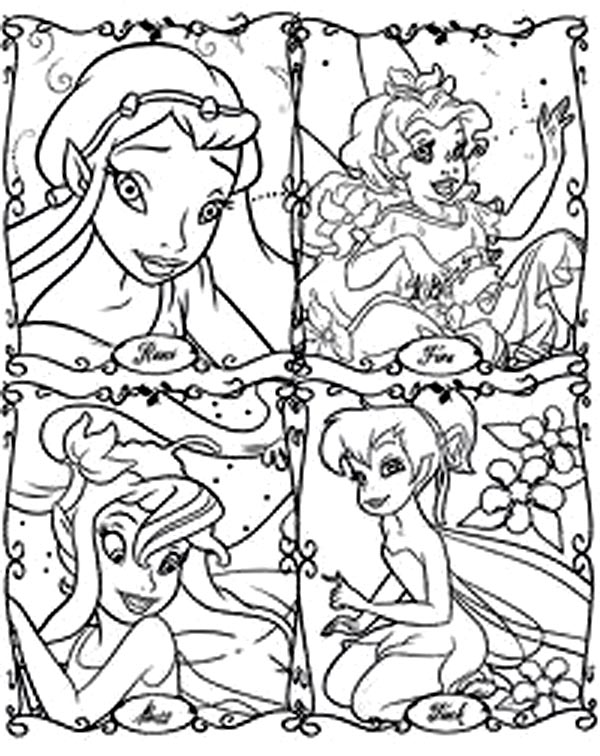fairies of pixie hollow coloring pages - photo #28