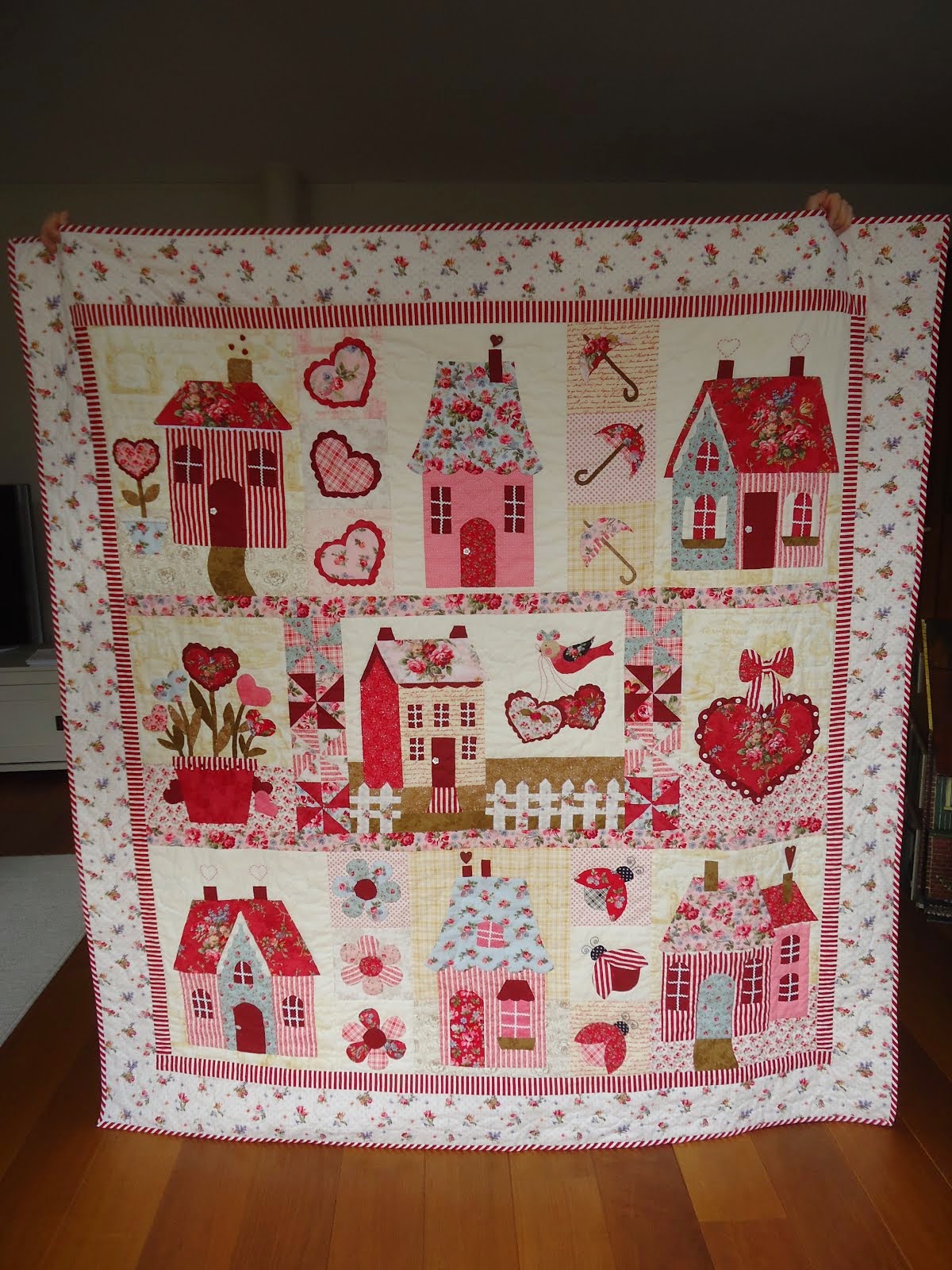 Sweetheart Houses Quilt