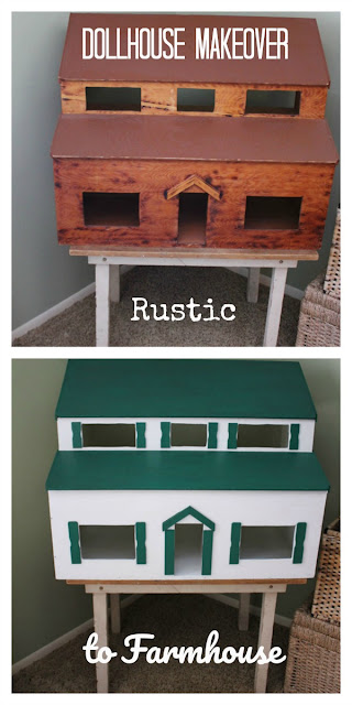 Dollhouse Makeover- Rustic to Farmhouse- Itsy Bits And Pieces