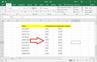 MS Excel: How to Convert Text to Column (Easy), text to column in excel, how to separate text & number in excel, text & number convert to separate cell, convert data to separate cells, excel 2007, excel 2010, excel 2016, data converter, divide to separate column, How to Convert Text into Separate Columns, 2018, excel tips & tricks, flight number, date, sl. No. pan number, separate number & text, text to column convert, 