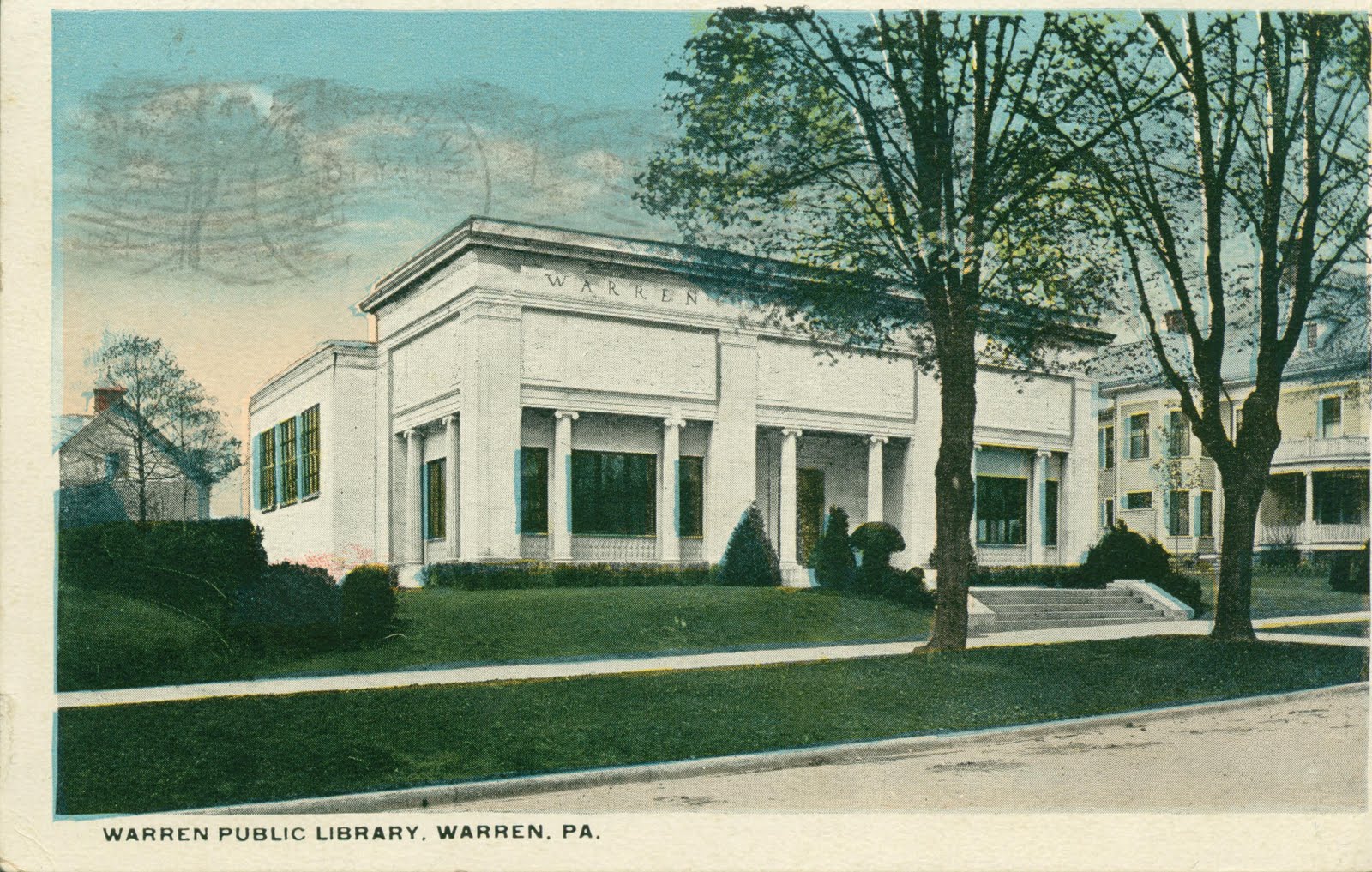 Library Postcards 1918 Public Library, Warren, Pennsylvania