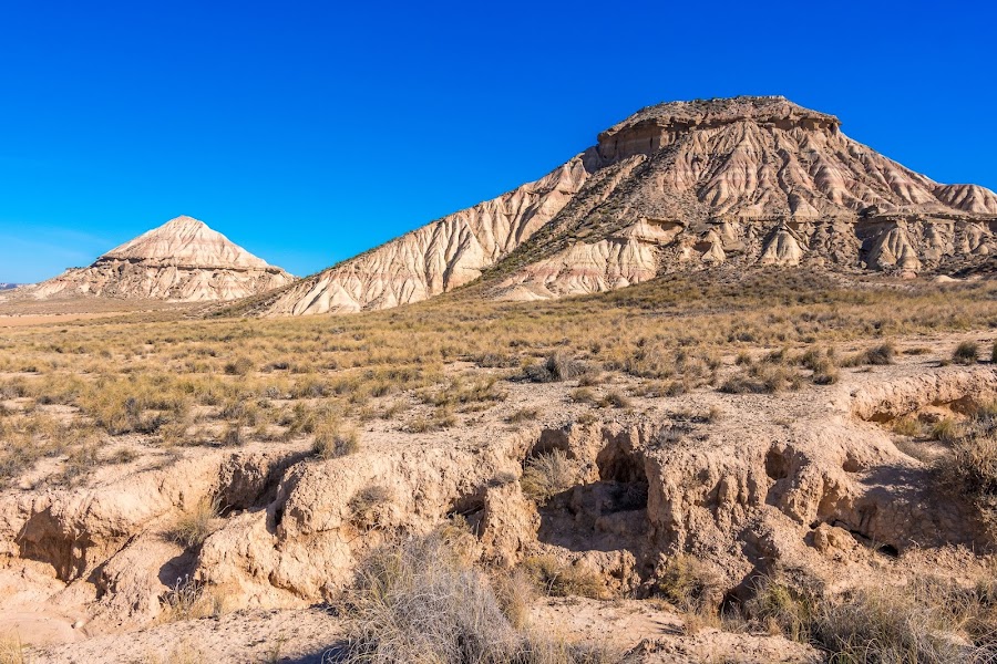Bardenas Reales, cabezos, España, Navarra