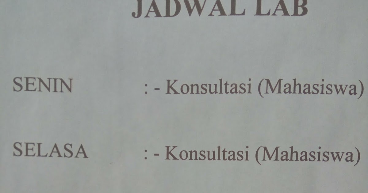 Lutvi Dian Jadwal Lab Sistem Cerdas UWKS