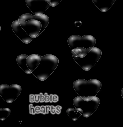 pinceles photoshop burbujas corazones