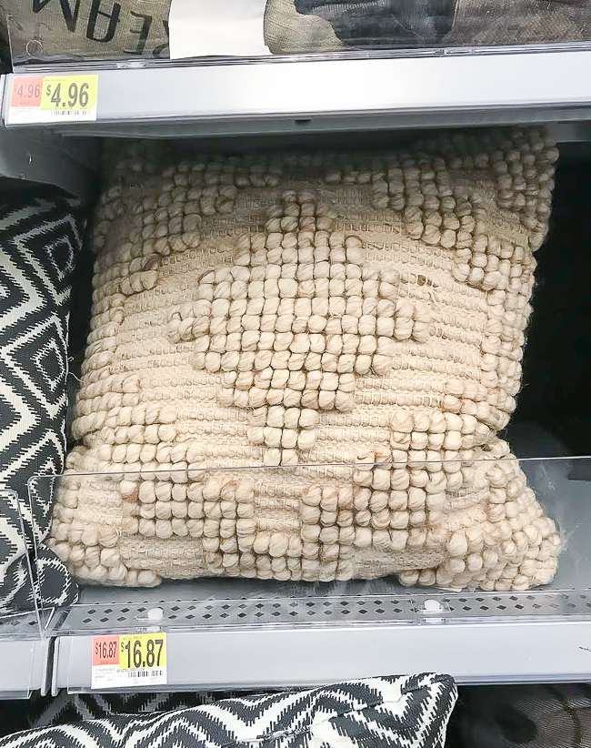Neutral Aztec pillow from Walmart
