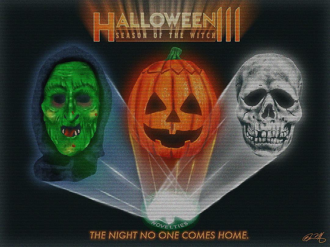 The Horrors of Halloween HALLOWEEN III Silver Shamrock Masks Artwork